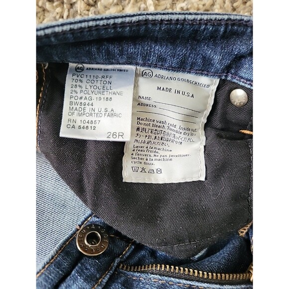 Adriano Goldschmied Womens Cotton Straight Leg Denim Jeans Blue Size EUR 26R - Picture 4 of 14